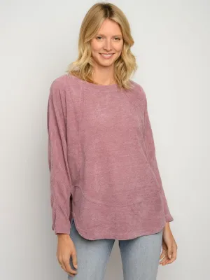 WOMEN'S LONG SLEEVE SOLID TUNIC TOP