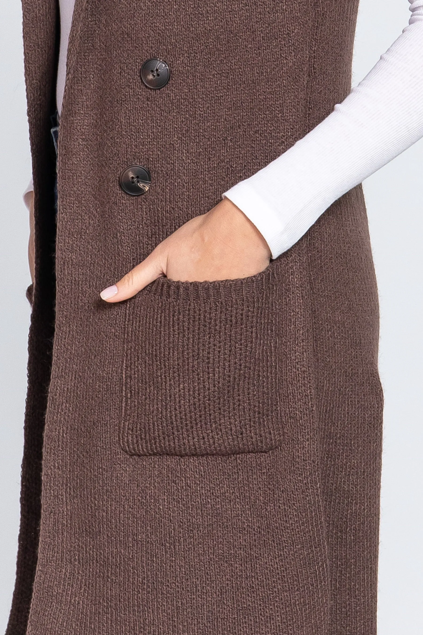Women's Sleeveless Long Sweater Vest Open Front Knit Cardigan