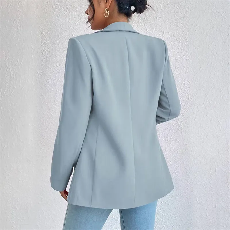 Women's Solid Color Suit Jacket