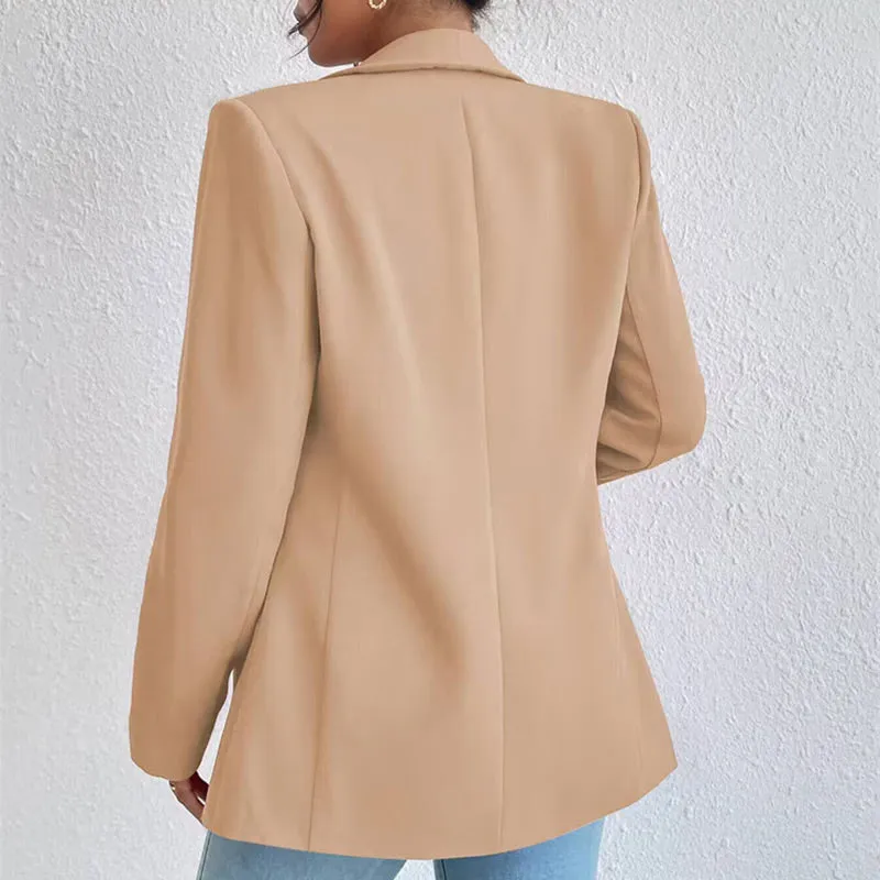 Women's Solid Color Suit Jacket