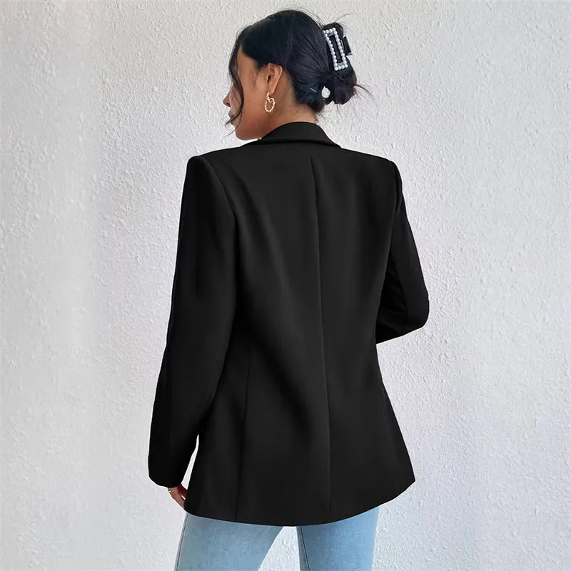 Women's Solid Color Suit Jacket