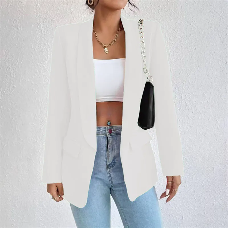 Women's Solid Color Suit Jacket