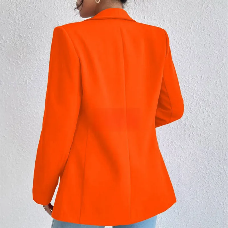 Women's Solid Color Suit Jacket