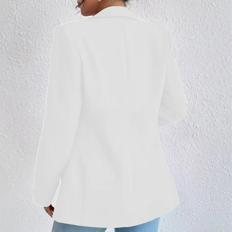 Women's Solid Color Suit Jacket