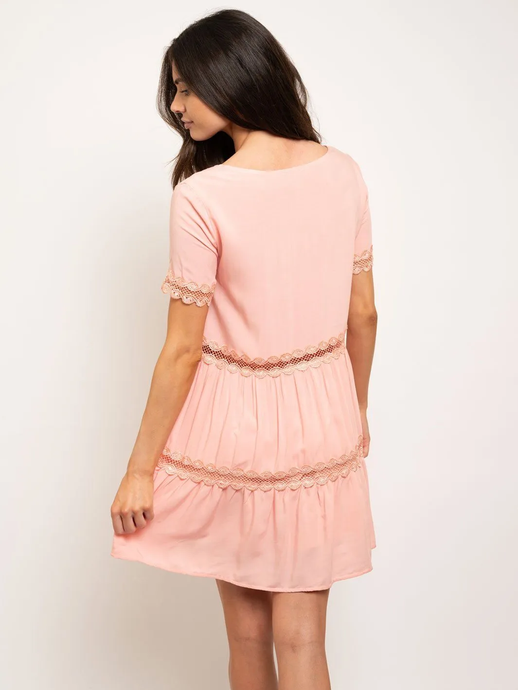 WOMEN'S TUNIC RUFFLE MINI DRESS