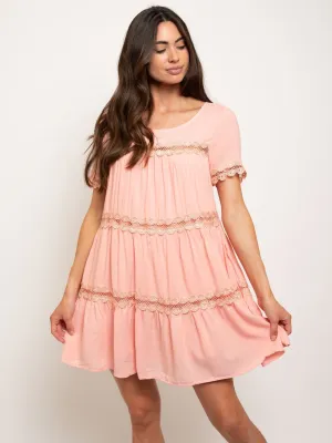 WOMEN'S TUNIC RUFFLE MINI DRESS
