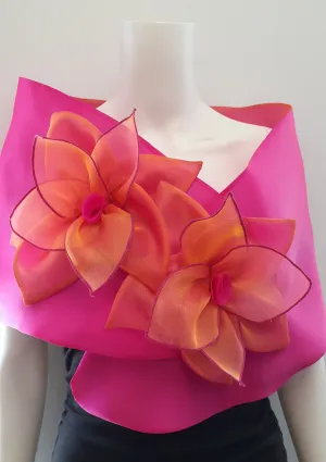 Wrap with Two Flowers
