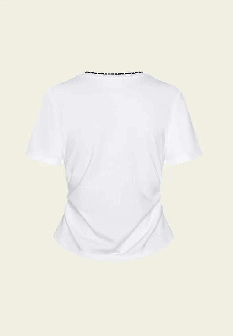 Wrinkled Slim-fit Cotton T-shirt