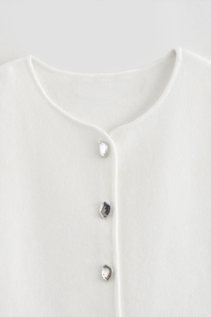 WS3391 Button-up Knitted Vest Outerwear