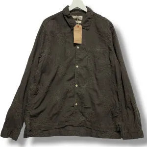 [XL] Remi Relief Pineapple Embroidered B.D. Shirt Brown