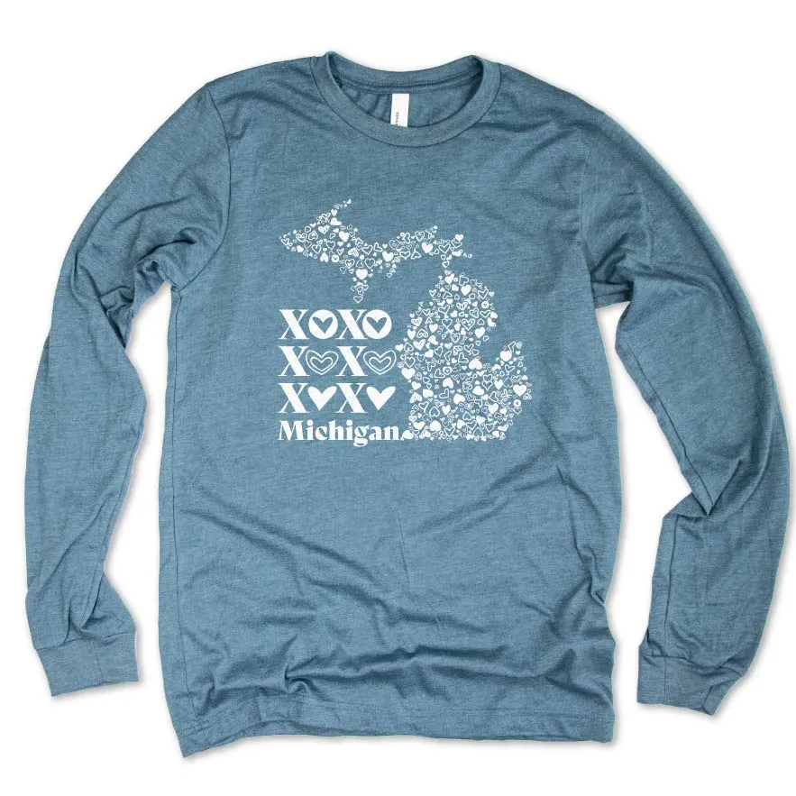 XOXO Michigan long sleeve tee