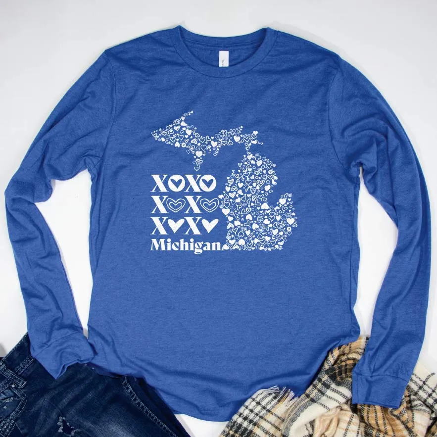XOXO Michigan long sleeve tee
