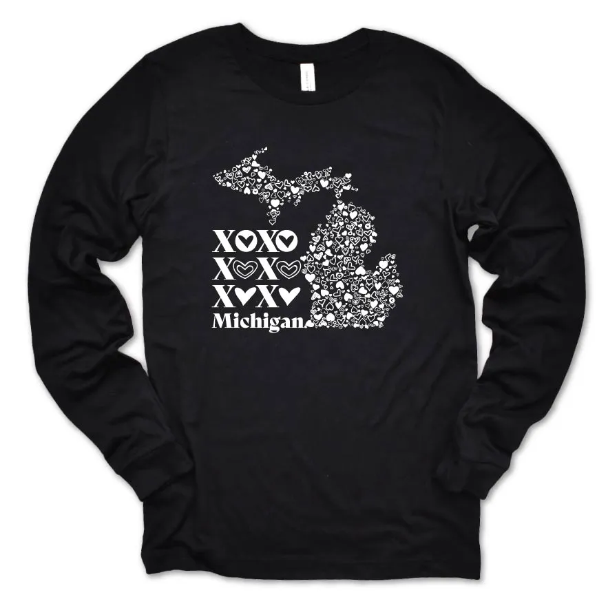 XOXO Michigan long sleeve tee
