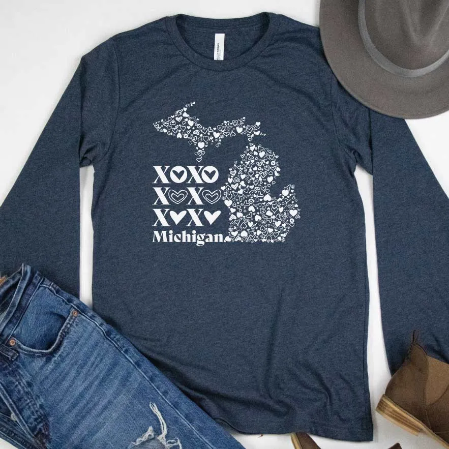 XOXO Michigan long sleeve tee