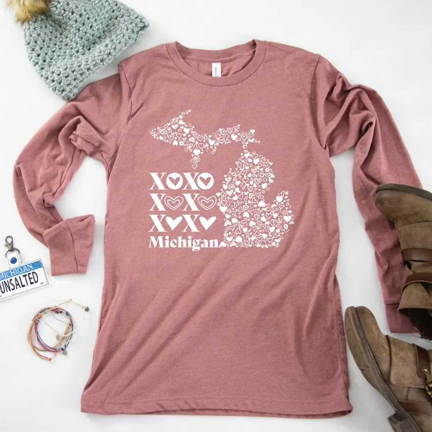 XOXO Michigan long sleeve tee
