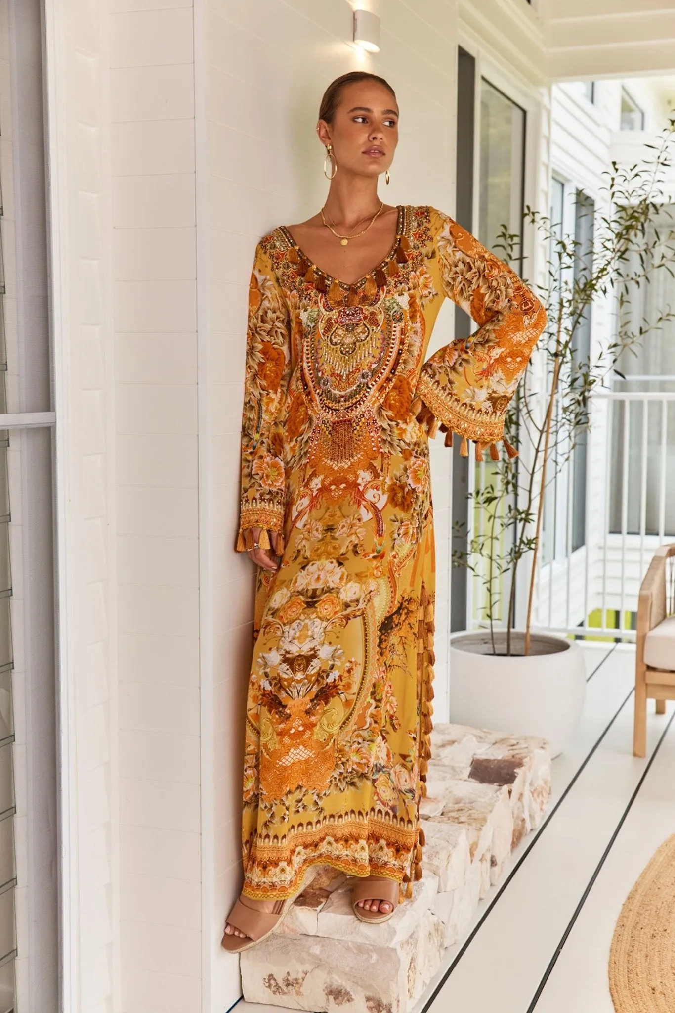 YOU ARE MY SUNSHINE LONG TUNIC W TASSELS
