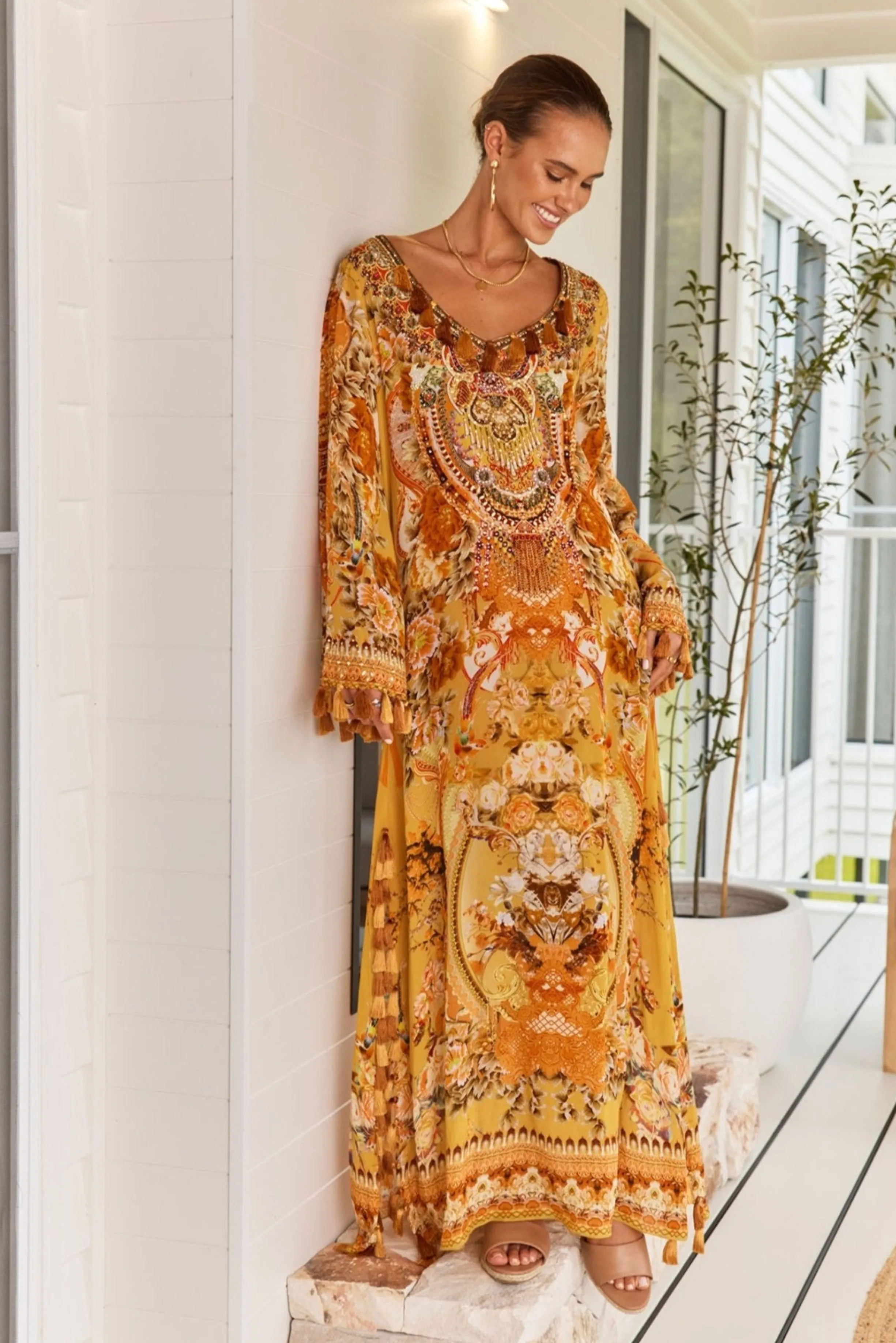 YOU ARE MY SUNSHINE LONG TUNIC W TASSELS