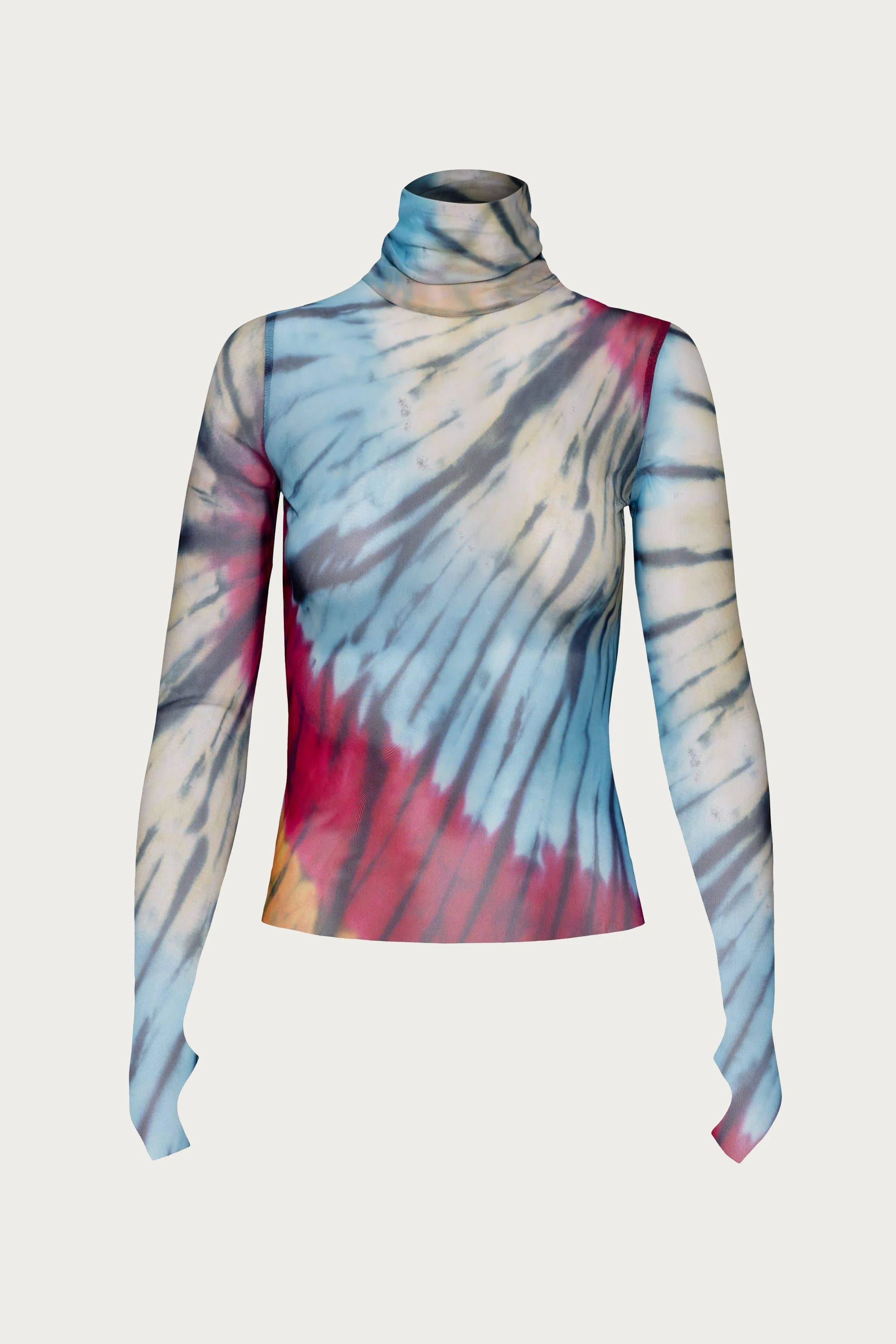 ZADIE POWER MESH TURTLENECK TOP