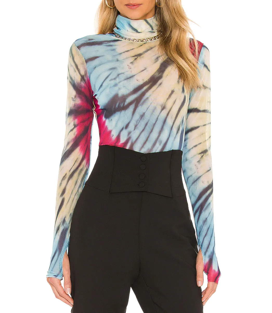 ZADIE POWER MESH TURTLENECK TOP