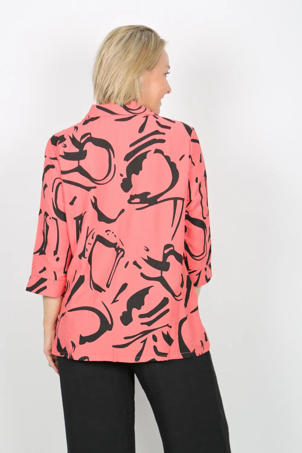 ZARA Coral Collared Tunic