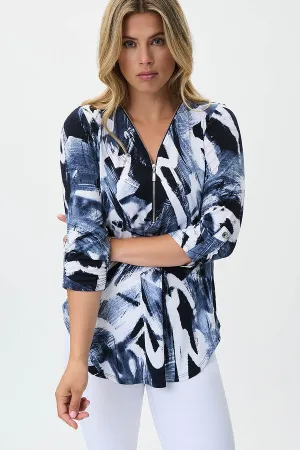 Zip Front Printed Tunic Style 231299