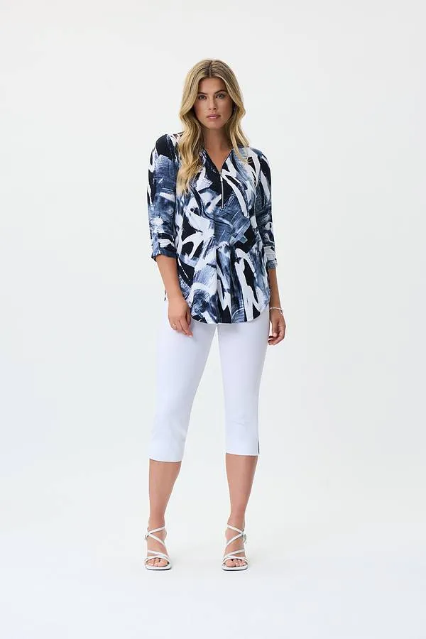 Zip Front Printed Tunic Style 231299